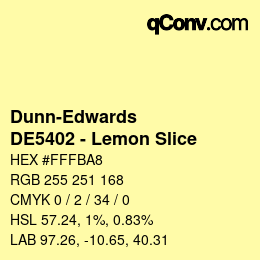 Color code: Dunn-Edwards - DE5402 - Lemon Slice | qconv.com
