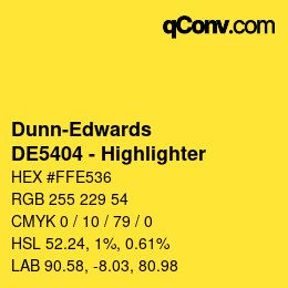 カラーコード: Dunn-Edwards - DE5404 - Highlighter | qconv.com