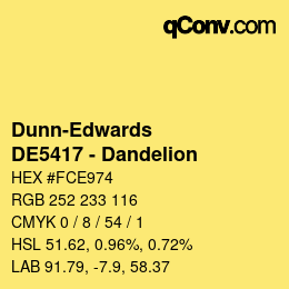 Color code: Dunn-Edwards - DE5417 - Dandelion | qconv.com