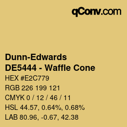 Farbcode: Dunn-Edwards - DE5444 - Waffle Cone | qconv.com