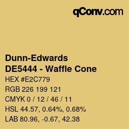 Color code: Dunn-Edwards - DE5444 - Waffle Cone | qconv.com