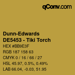 Código de color: Dunn-Edwards - DE5453 - Tiki Torch | qconv.com