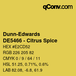 カラーコード: Dunn-Edwards - DE5466 - Citrus Spice | qconv.com