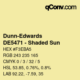 カラーコード: Dunn-Edwards - DE5471 - Shaded Sun | qconv.com
