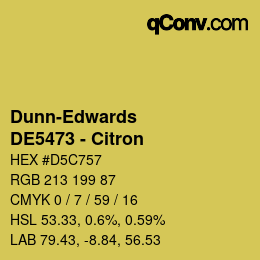カラーコード: Dunn-Edwards - DE5473 - Citron | qconv.com