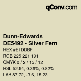 カラーコード: Dunn-Edwards - DE5492 - Silver Fern | qconv.com