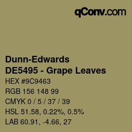 Code couleur: Dunn-Edwards - DE5495 - Grape Leaves | qconv.com