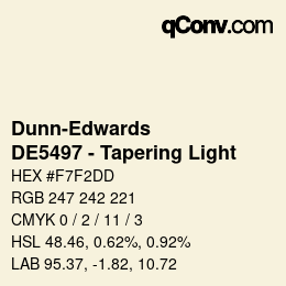 Color code: Dunn-Edwards - DE5497 - Tapering Light | qconv.com