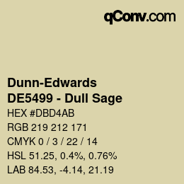 Farbcode: Dunn-Edwards - DE5499 - Dull Sage | qconv.com