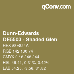 カラーコード: Dunn-Edwards - DE5503 - Shaded Glen | qconv.com