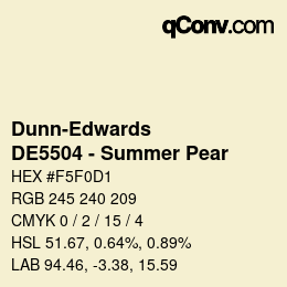 Color code: Dunn-Edwards - DE5504 - Summer Pear | qconv.com