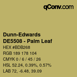 Color code: Dunn-Edwards - DE5508 - Palm Leaf | qconv.com