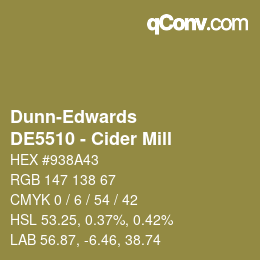 Código de color: Dunn-Edwards - DE5510 - Cider Mill | qconv.com