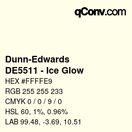 カラーコード: Dunn-Edwards - DE5511 - Ice Glow | qconv.com