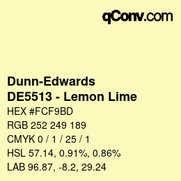 Code couleur: Dunn-Edwards - DE5513 - Lemon Lime | qconv.com
