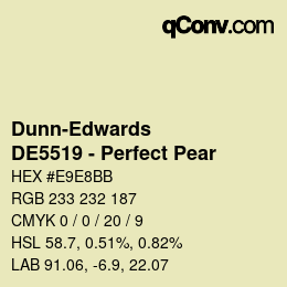 カラーコード: Dunn-Edwards - DE5519 - Perfect Pear | qconv.com