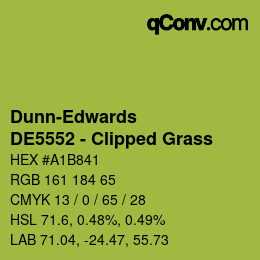 Color code: Dunn-Edwards - DE5552 - Clipped Grass | qconv.com
