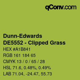 カラーコード: Dunn-Edwards - DE5552 - Clipped Grass | qconv.com