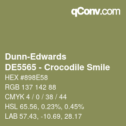 カラーコード: Dunn-Edwards - DE5565 - Crocodile Smile | qconv.com