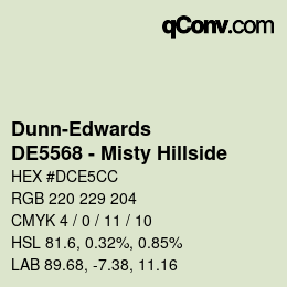 Color code: Dunn-Edwards - DE5568 - Misty Hillside | qconv.com