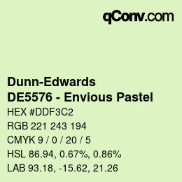 Code couleur: Dunn-Edwards - DE5576 - Envious Pastel | qconv.com