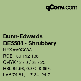 カラーコード: Dunn-Edwards - DE5584 - Shrubbery | qconv.com