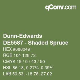 Color code: Dunn-Edwards - DE5587 - Shaded Spruce | qconv.com