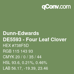 Farbcode: Dunn-Edwards - DE5593 - Four Leaf Clover | qconv.com