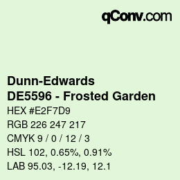 Código de color: Dunn-Edwards - DE5596 - Frosted Garden | qconv.com