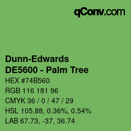 Color code: Dunn-Edwards - DE5600 - Palm Tree | qconv.com