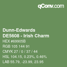 Código de color: Dunn-Edwards - DE5608 - Irish Charm | qconv.com