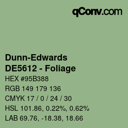 Farbcode: Dunn-Edwards - DE5612 - Foliage | qconv.com