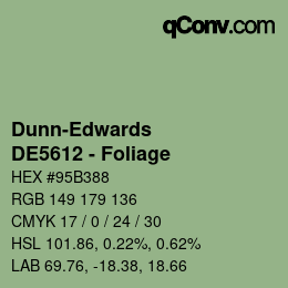 Color code: Dunn-Edwards - DE5612 - Foliage | qconv.com