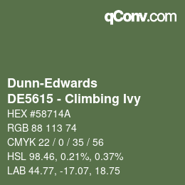 Color code: Dunn-Edwards - DE5615 - Climbing Ivy | qconv.com