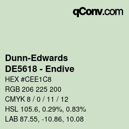 Color code: Dunn-Edwards - DE5618 - Endive | qconv.com