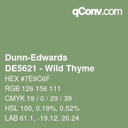 Color code: Dunn-Edwards - DE5621 - Wild Thyme | qconv.com