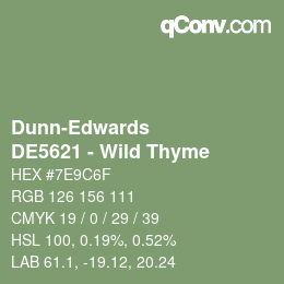 カラーコード: Dunn-Edwards - DE5621 - Wild Thyme | qconv.com