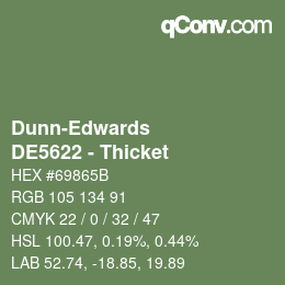 Color code: Dunn-Edwards - DE5622 - Thicket | qconv.com