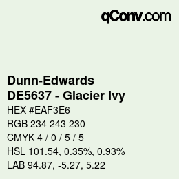 Código de color: Dunn-Edwards - DE5637 - Glacier Ivy | qconv.com