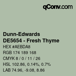 Color code: Dunn-Edwards - DE5654 - Fresh Thyme | qconv.com
