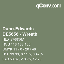 カラーコード: Dunn-Edwards - DE5656 - Wreath | qconv.com