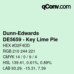 Farbcode: Dunn-Edwards - DE5659 - Key Lime Pie | qconv.com