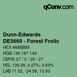 Farbcode: Dunn-Edwards - DE5669 - Forest Frolic | qconv.com