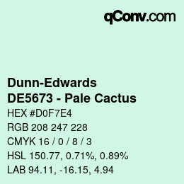 Color code: Dunn-Edwards - DE5673 - Pale Cactus | qconv.com