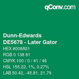 Color code: Dunn-Edwards - DE5678 - Later Gator | qconv.com