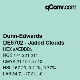 Color code: Dunn-Edwards - DE5702 - Jaded Clouds | qconv.com