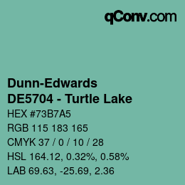 カラーコード: Dunn-Edwards - DE5704 - Turtle Lake | qconv.com