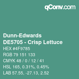 カラーコード: Dunn-Edwards - DE5705 - Crisp Lettuce | qconv.com