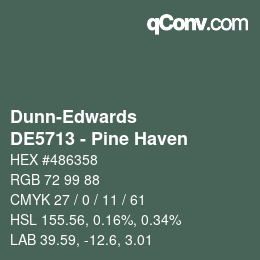 カラーコード: Dunn-Edwards - DE5713 - Pine Haven | qconv.com