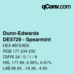 カラーコード: Dunn-Edwards - DE5729 - Spearmint | qconv.com
